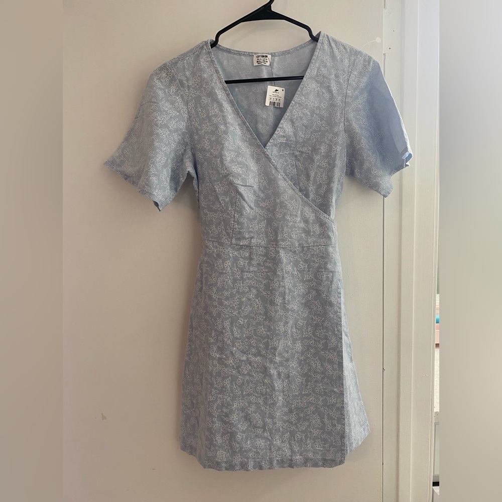 Cotton On Gray Flutter Sleeve Sheath Dress